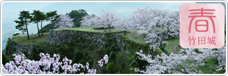 春の竹田城跡